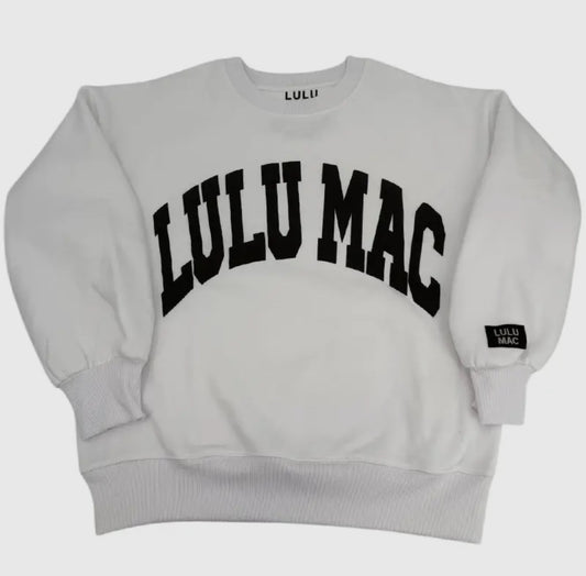 Lulu Mac- white Black puff