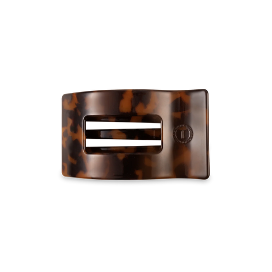 Flat Rectangle Hair Clip - Large - Tortoise