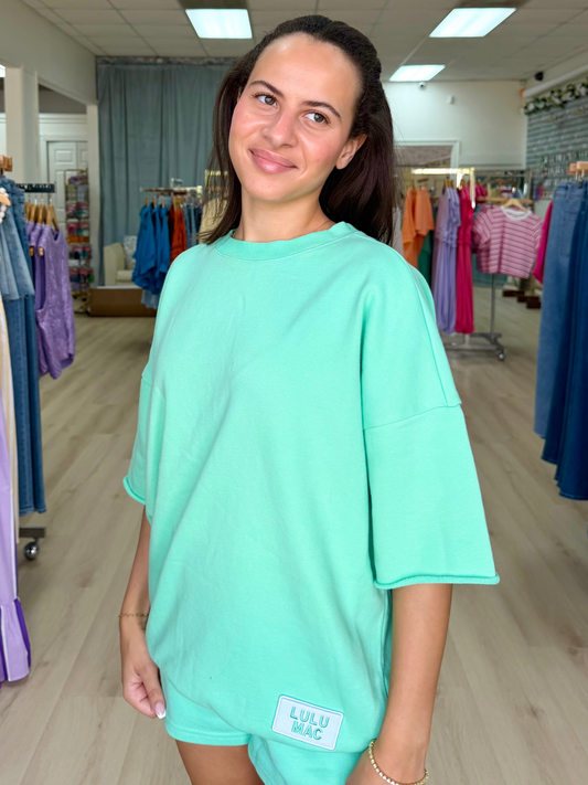Lulu Mac Terry Cloth Short Sleeve Top