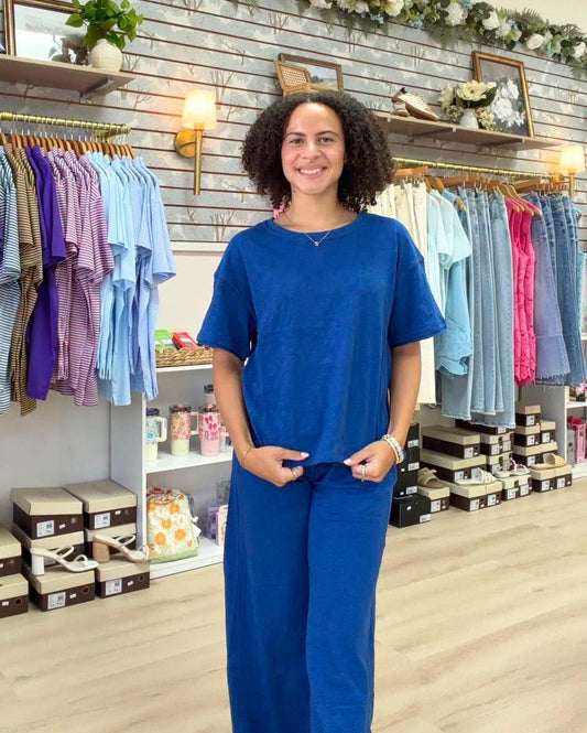 Lily Cotton Slub Tee & Pants Set