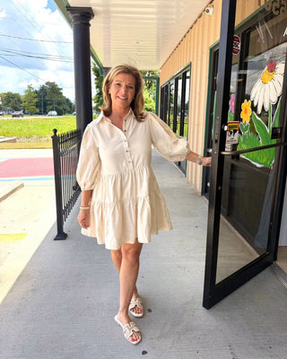 Elodie Tiered Shirt Dress