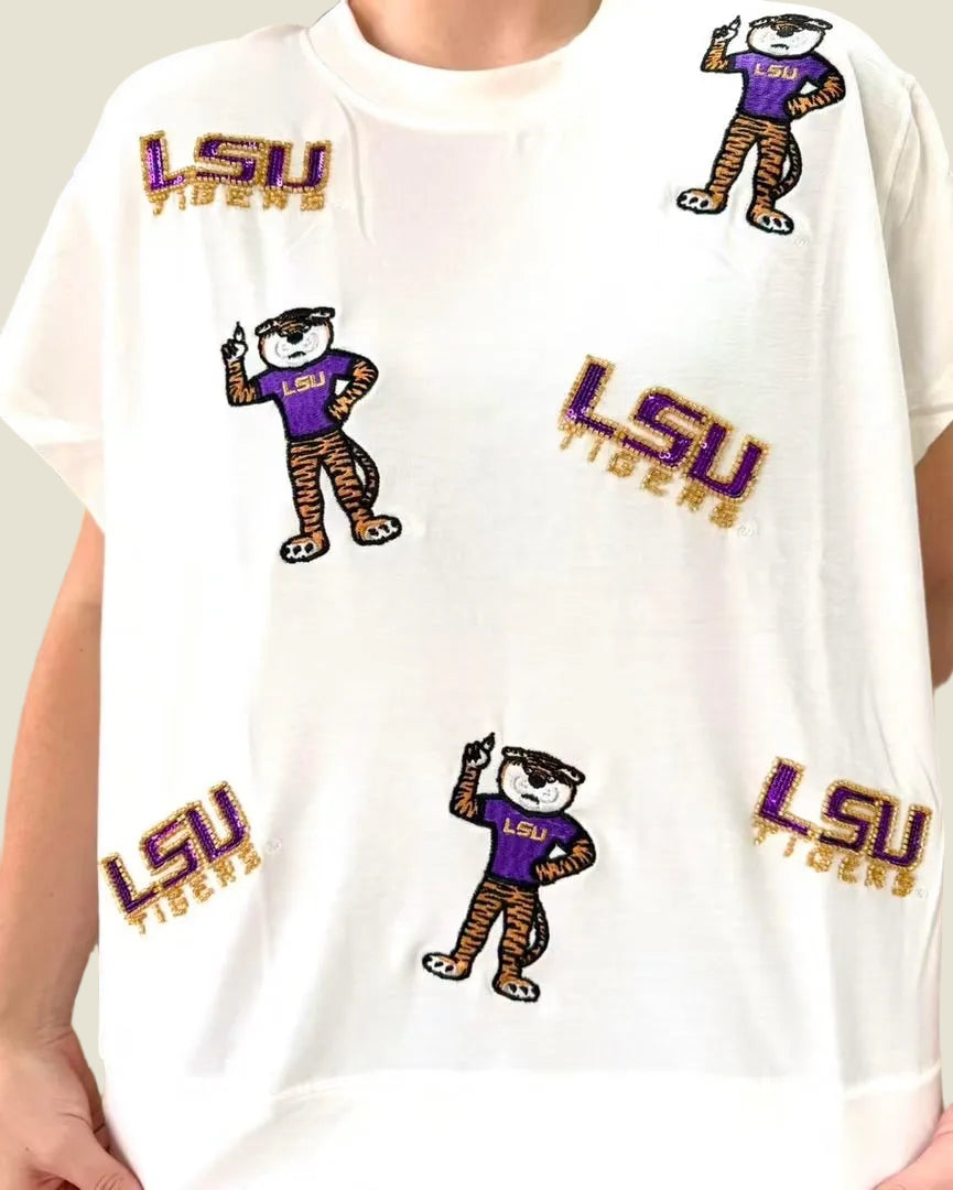 Emily Embellished Game Day Top