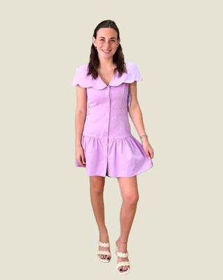 Scalloped Collar Mini Dress