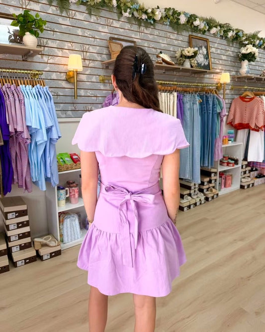 Scalloped Collar Mini Dress