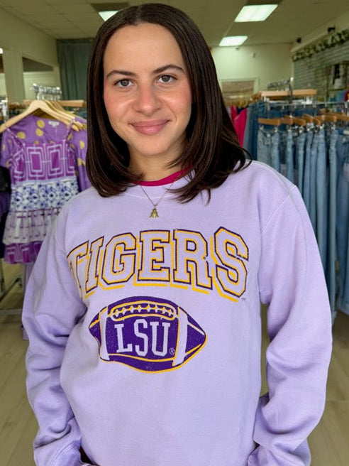 LSU Tigers Wonka Football Orchid CC Sweatshirt