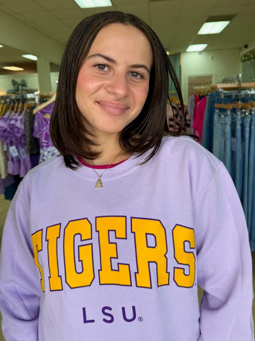 LSU Tigers Filled Gault Orchid Sweatshirt