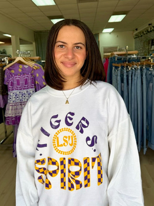 LSU Tigers Spirit Thrifted Sweatshirt