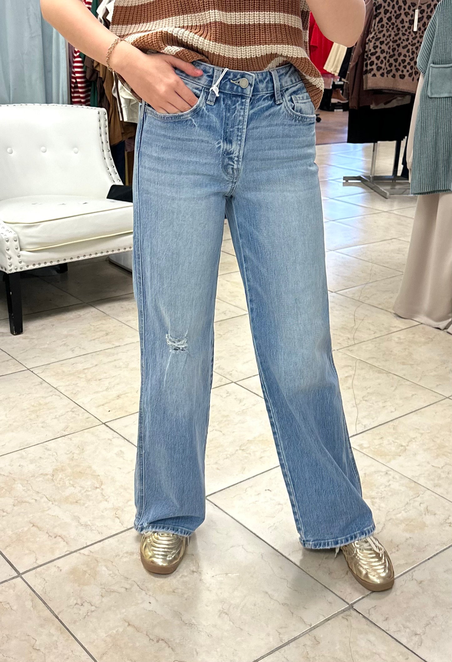 Vervet Light Wash Wide Leg Jeans