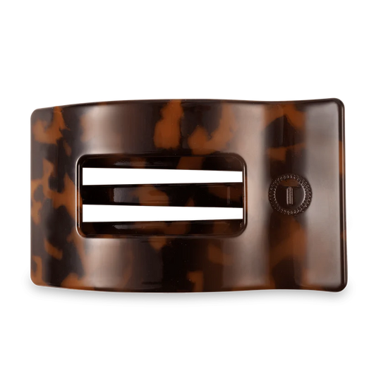 Tortoise Large Flat Rectangle Hair Clip