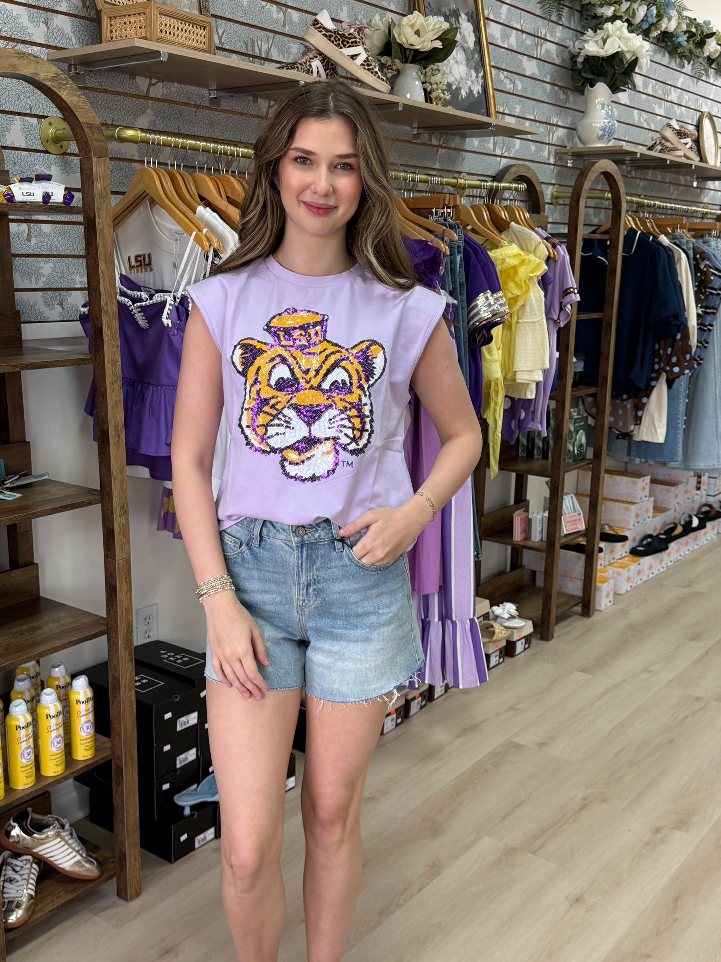Saturday Sparkle LSU Tank
