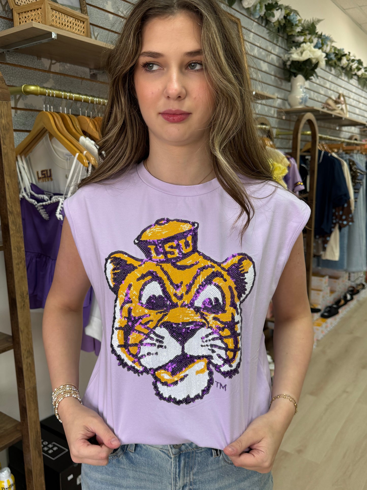 Saturday Sparkle LSU Tank