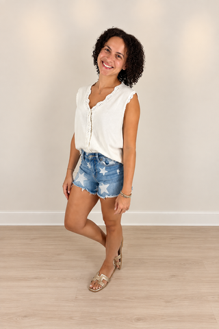 Khennedy Lace Trim Top