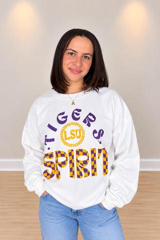 LSU Tigers Spirit Thrifted Sweatshirt
