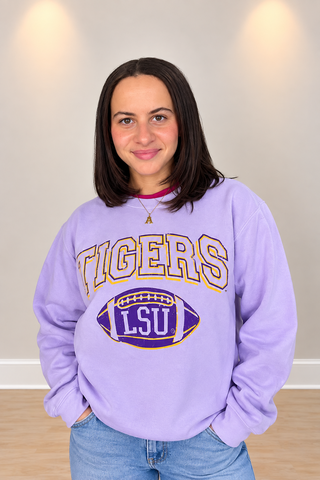 LSU Tigers Wonka Football Orchid CC Sweatshirt