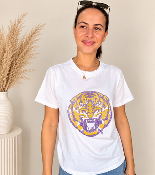 The Mascot Beaded Tee | LSU