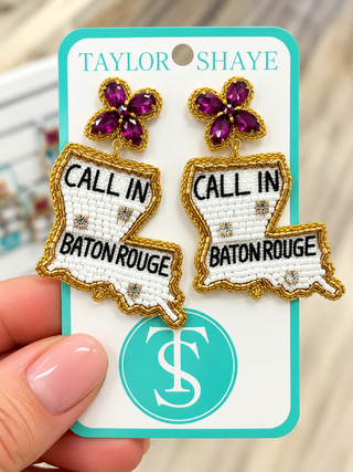Callin’ Baton Rouge Beaded Statement Earrings