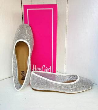 It's a Vibe silver embellished flats with HeyGirl box
