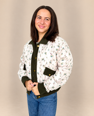 Magnolia Floral Puff Jacket