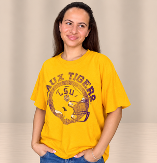 LSU Tigers Vintage Helmet Graphic Tee