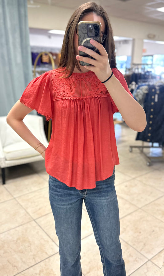 The Everly Lace Babydoll Top