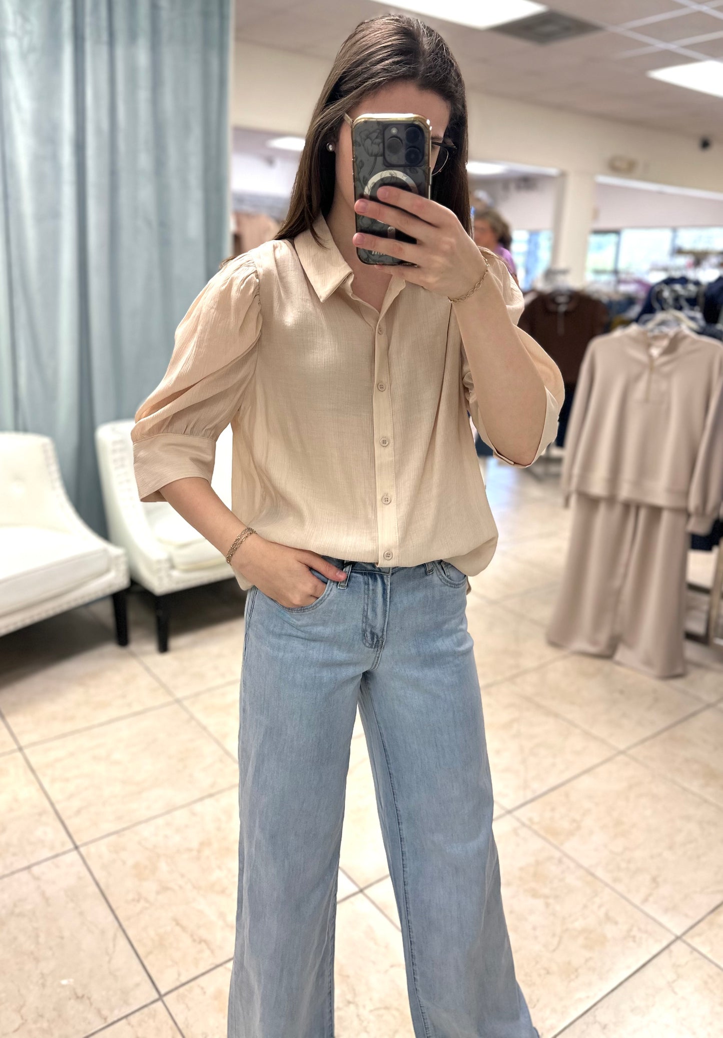 The Margot Puff Sleeve Blouse