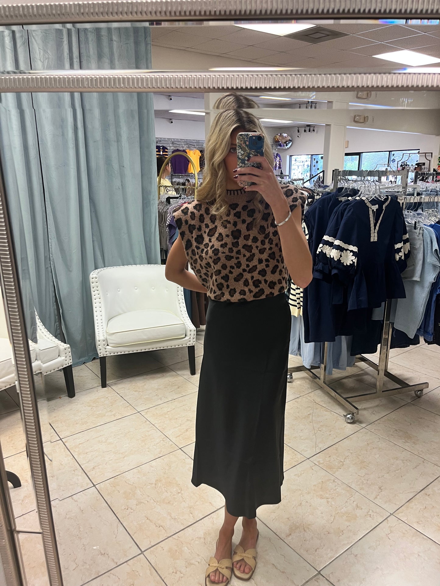 The Classic Satin Midi Skirt