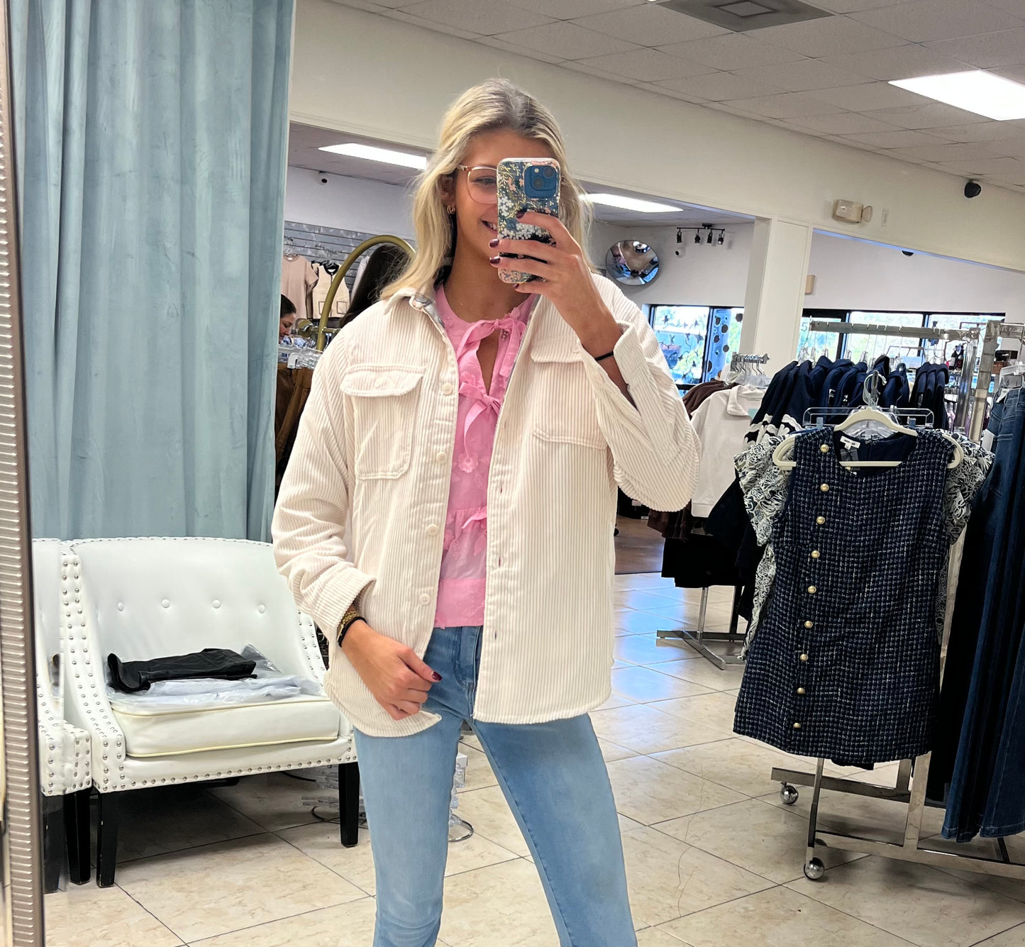 Ruston Ridge Reversible Corduroy Shacket