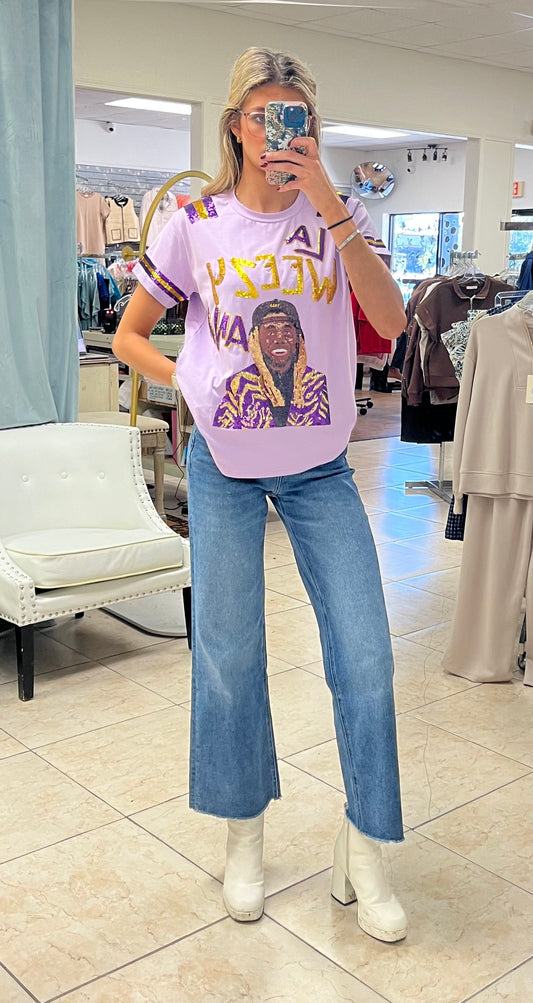 The “La-Weezy-Ana” Sequin Tee