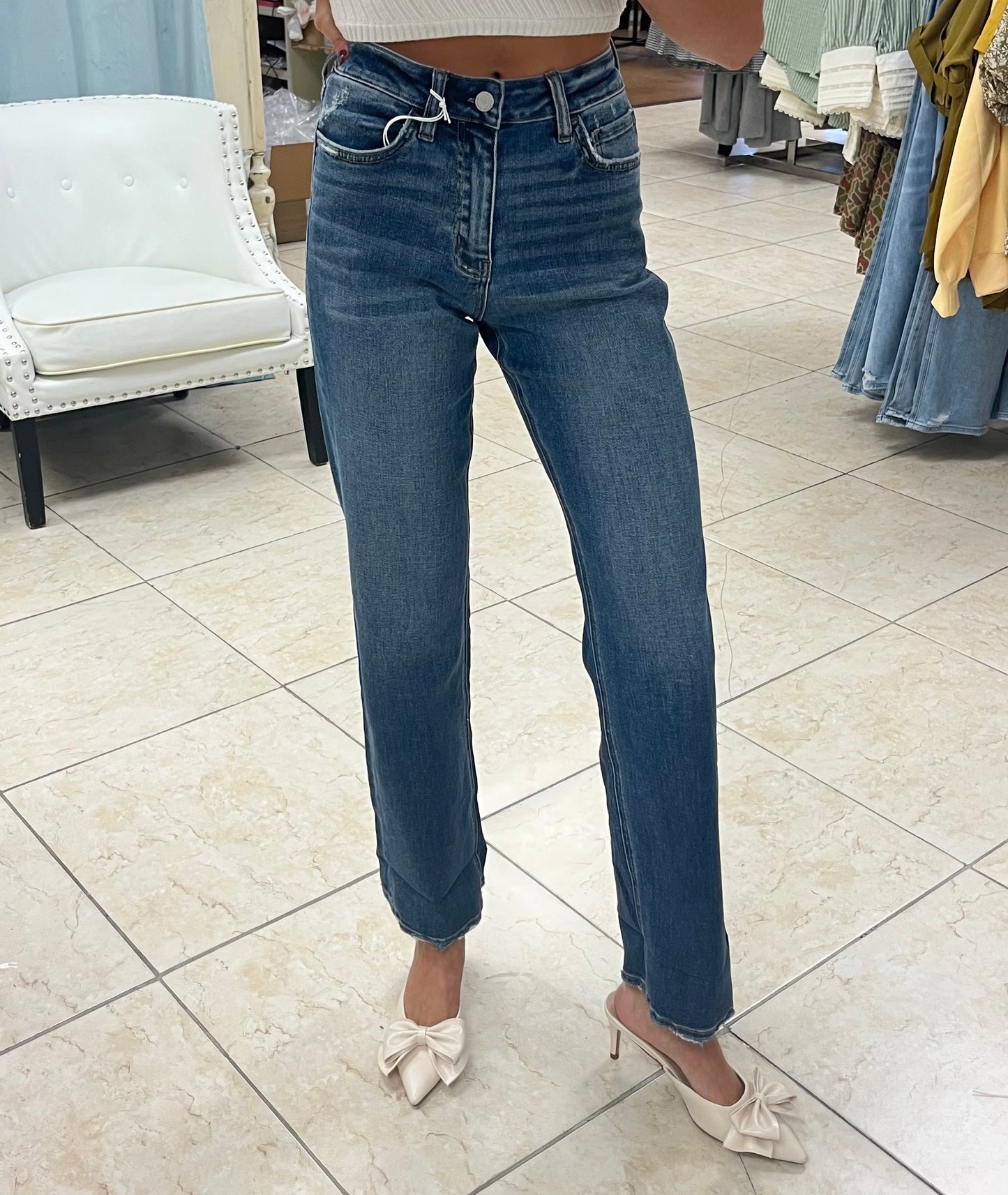 Victoria High-Rise Stretch Straight Leg Jean