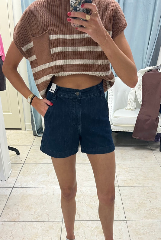 Judy Blue High Waist Wide Hem Denim Shorts