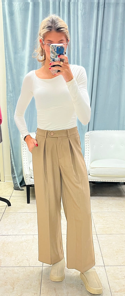 Sutton Pleated Wide Leg Trousers