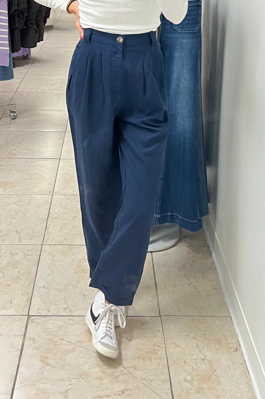 Sutton Pleated Tapered Trousers