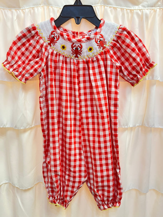The Crawfish Cutie Smocked Romper