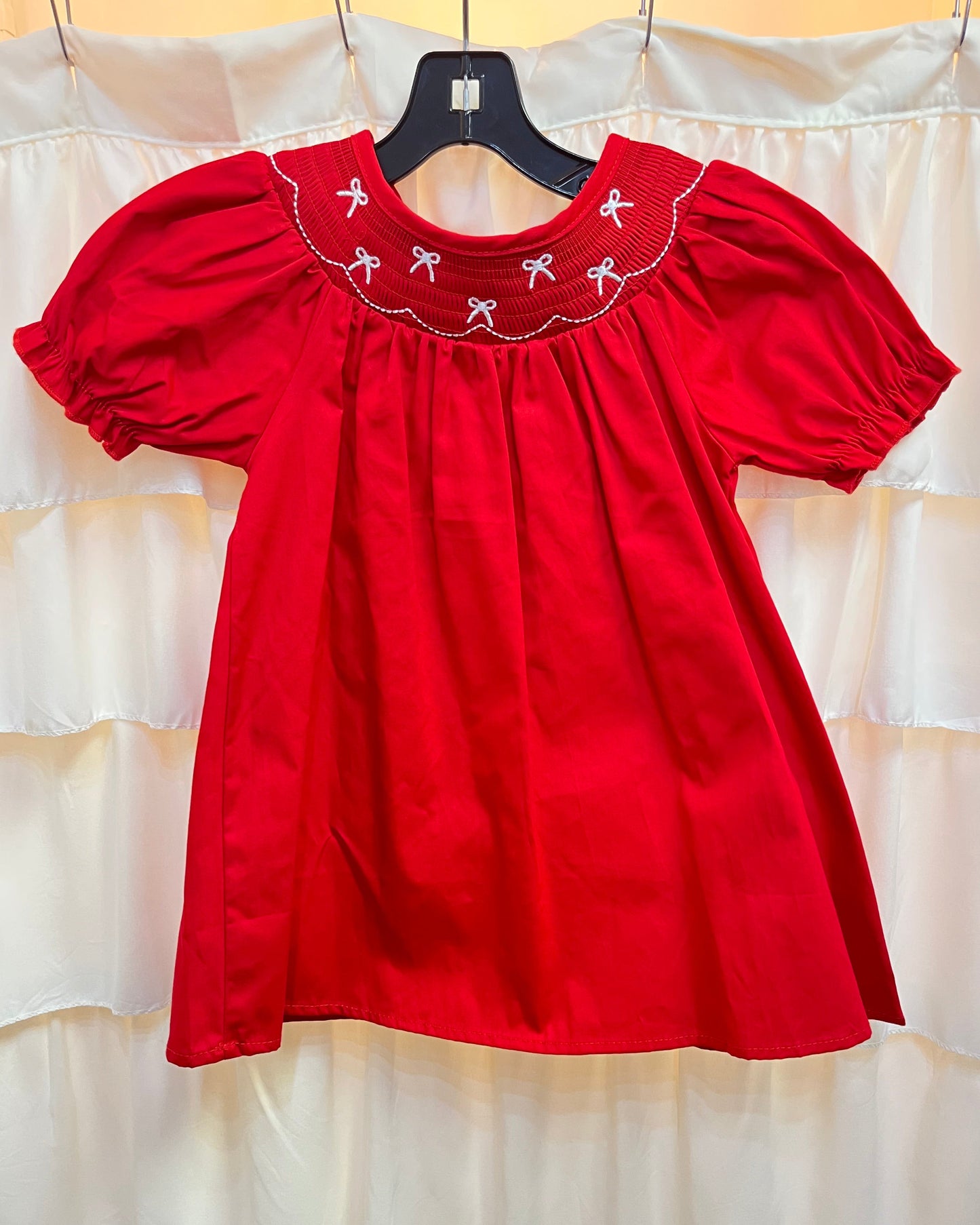 The Holly Bow Smocked Dress