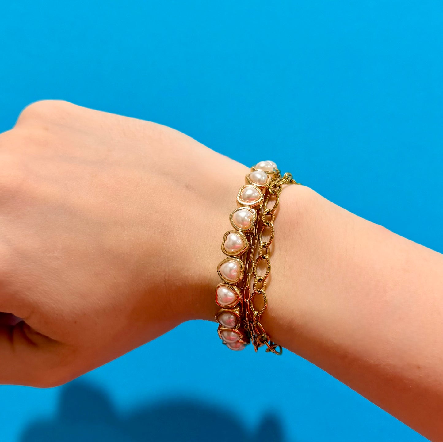 Mae Pearl Heart Bracelet