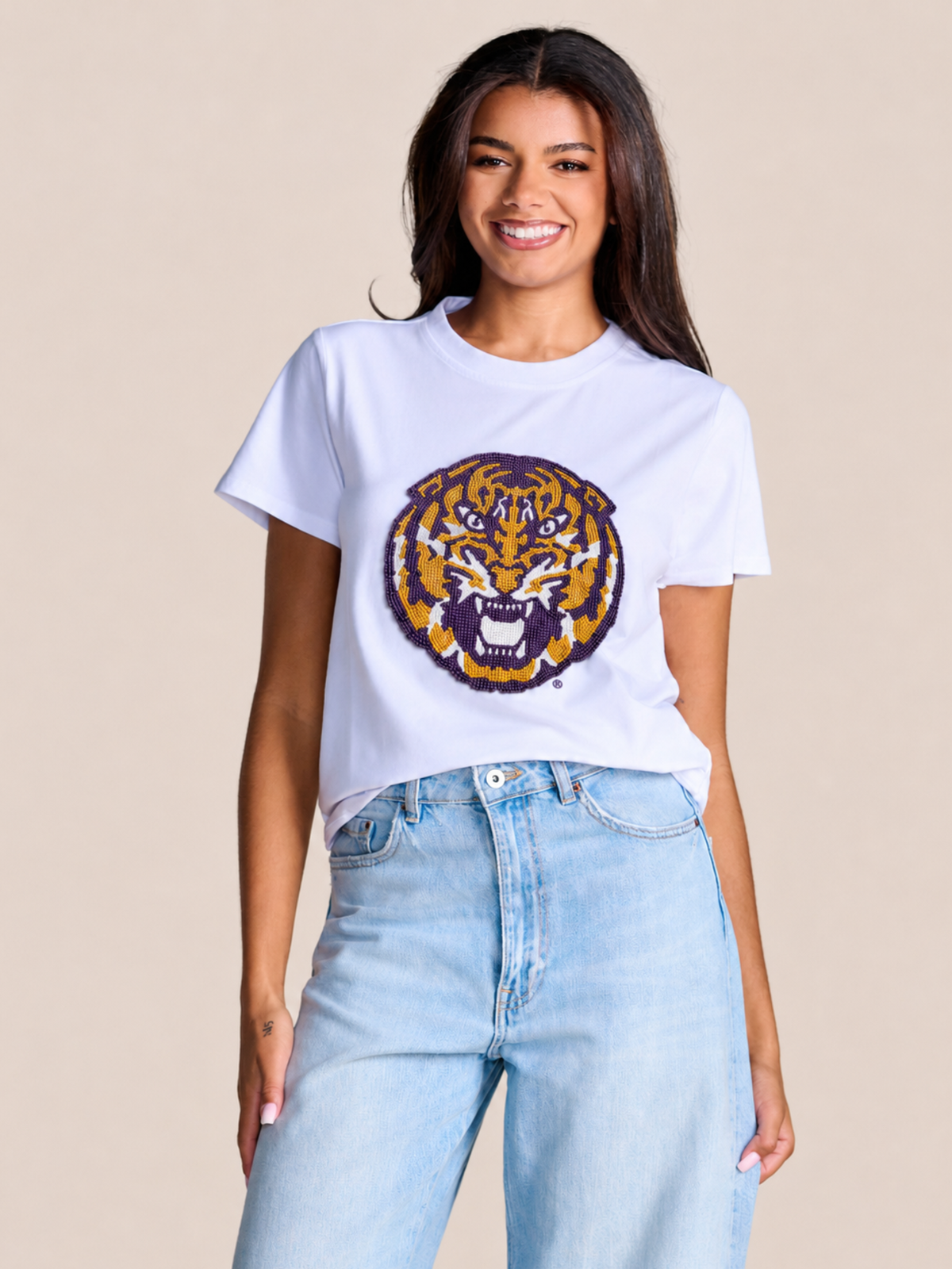 The Mascot Beaded Tee | LSU