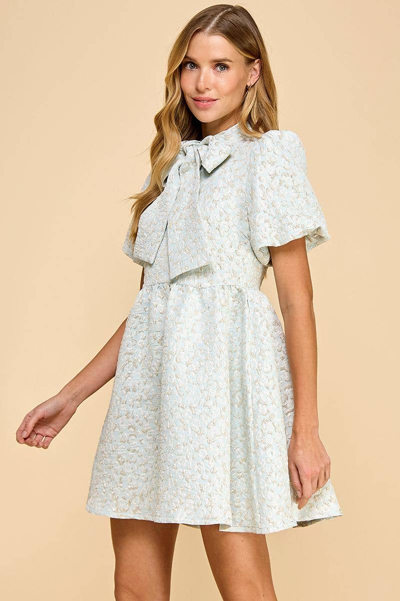 Dolores Jacquard Bow Dress