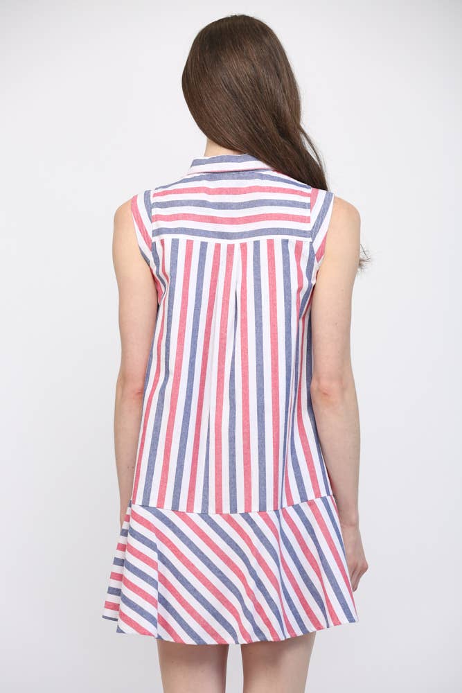 Savannah Stripe Shirt Dress