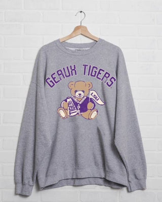Geaux LSU Tigers Bear Thrifted Sweatshirt