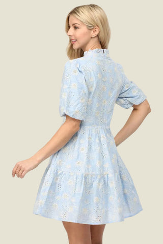 Lila Bluebell Eyelet Dress
