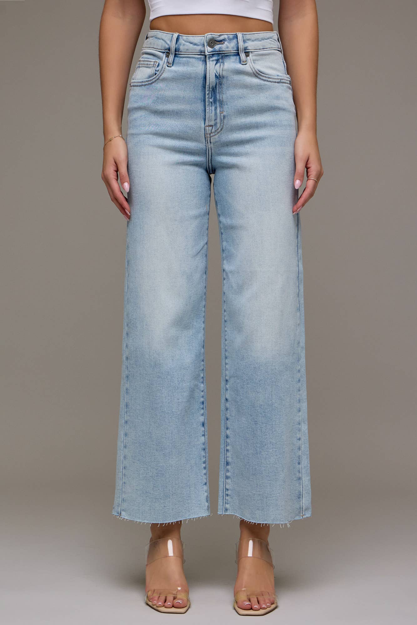The Sutton Light Wash Wide Leg Jean