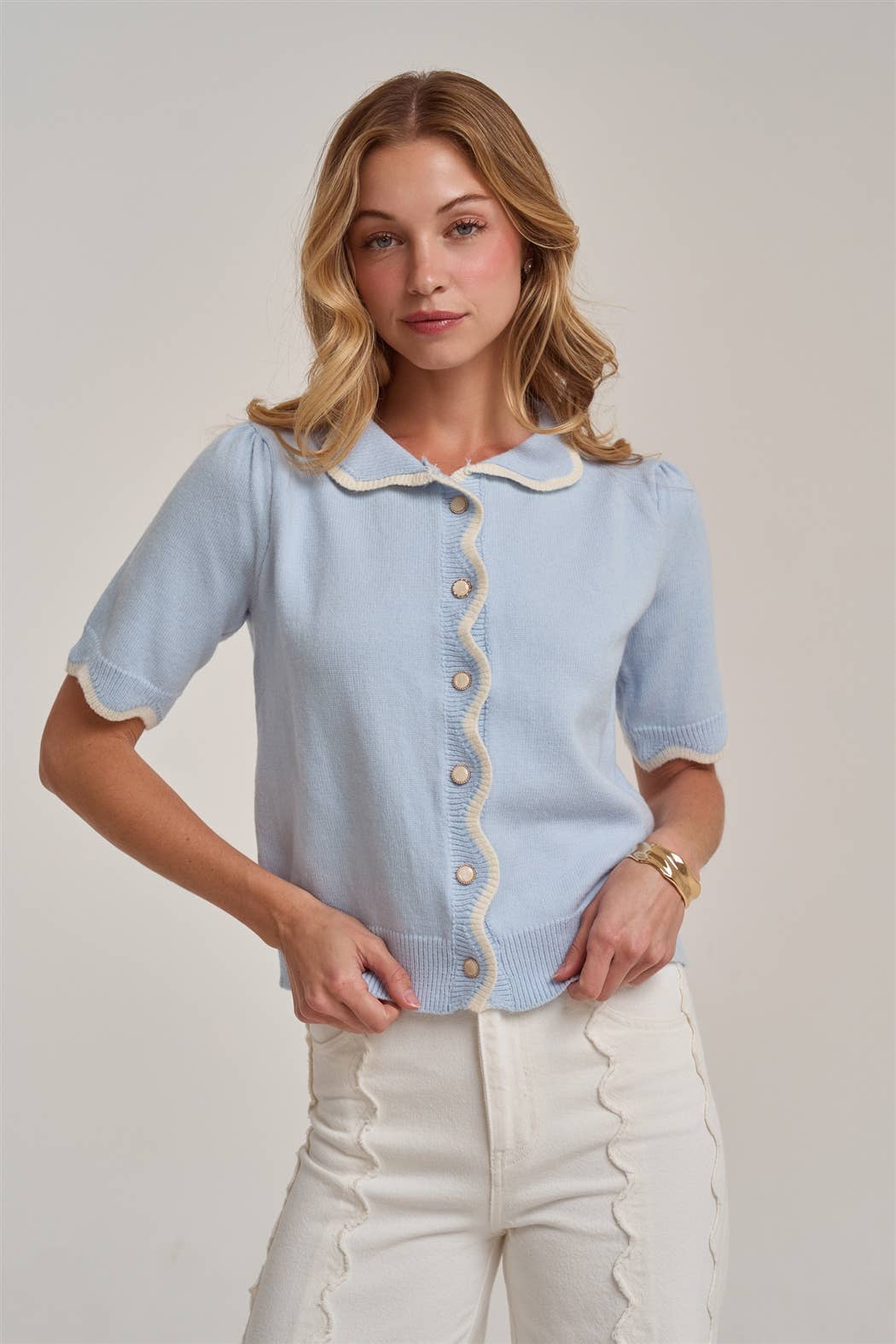Charlotte Scallop Collar Cardigan