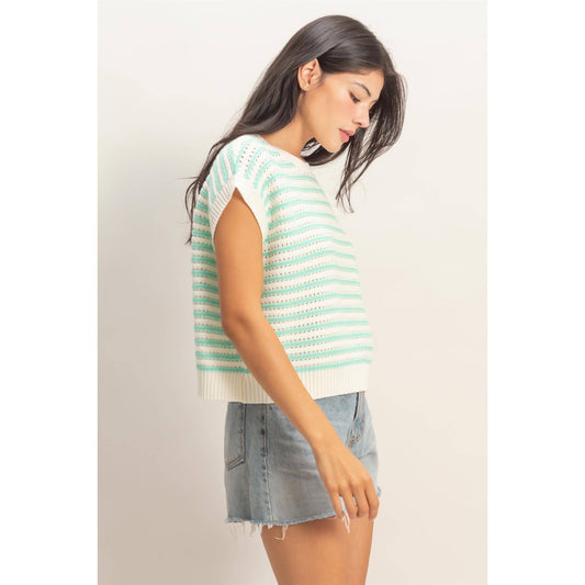 Andy Stripe Sleeveless Top