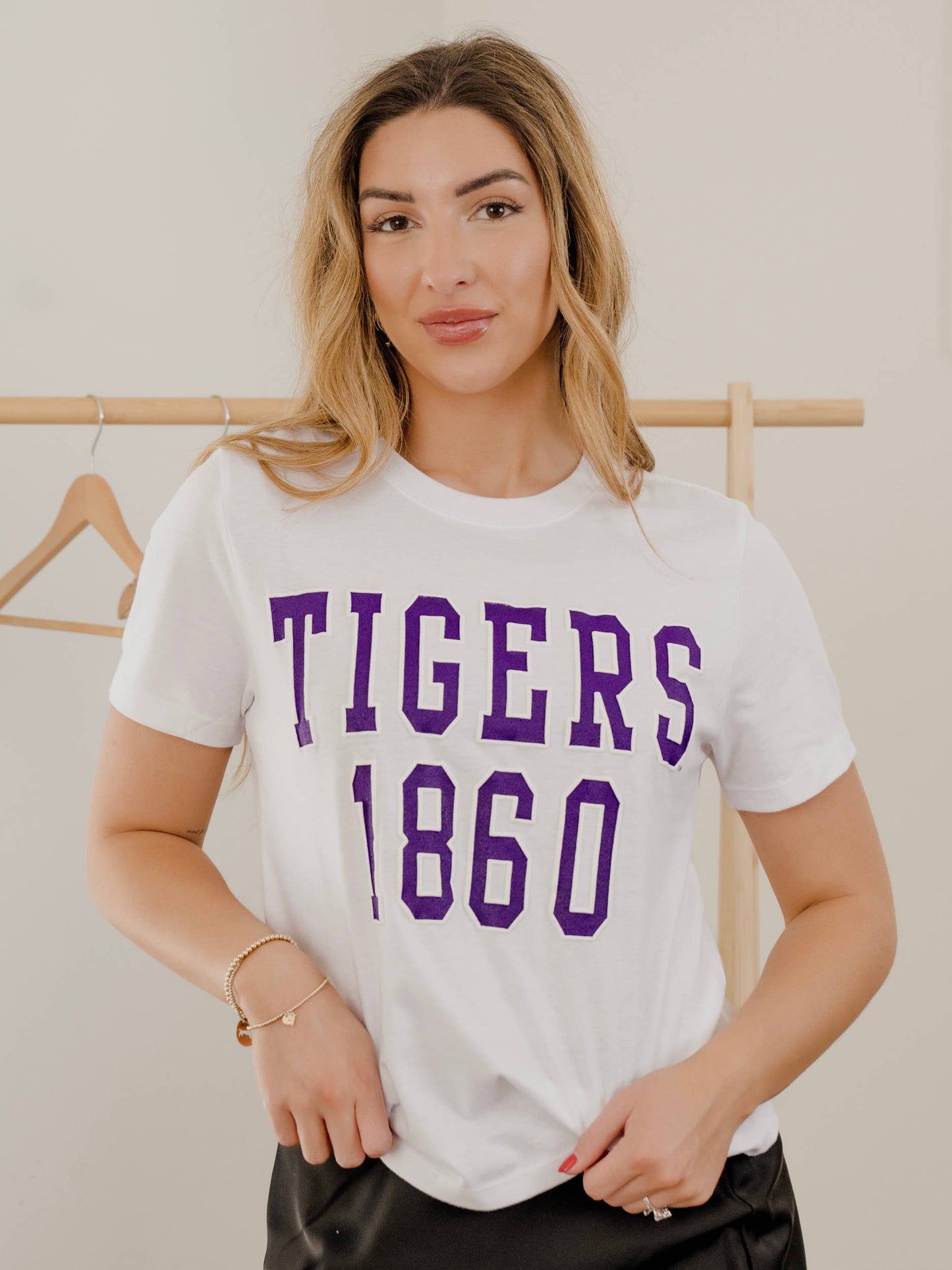 LSU Tigers College Block Puff Ellie Perfect Tee