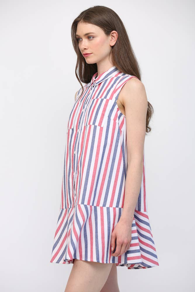 Savannah Stripe Shirt Dress