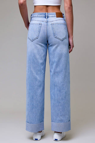 Mid Rise LOGAN Dad Jean with Raw Hem 3" Cuff