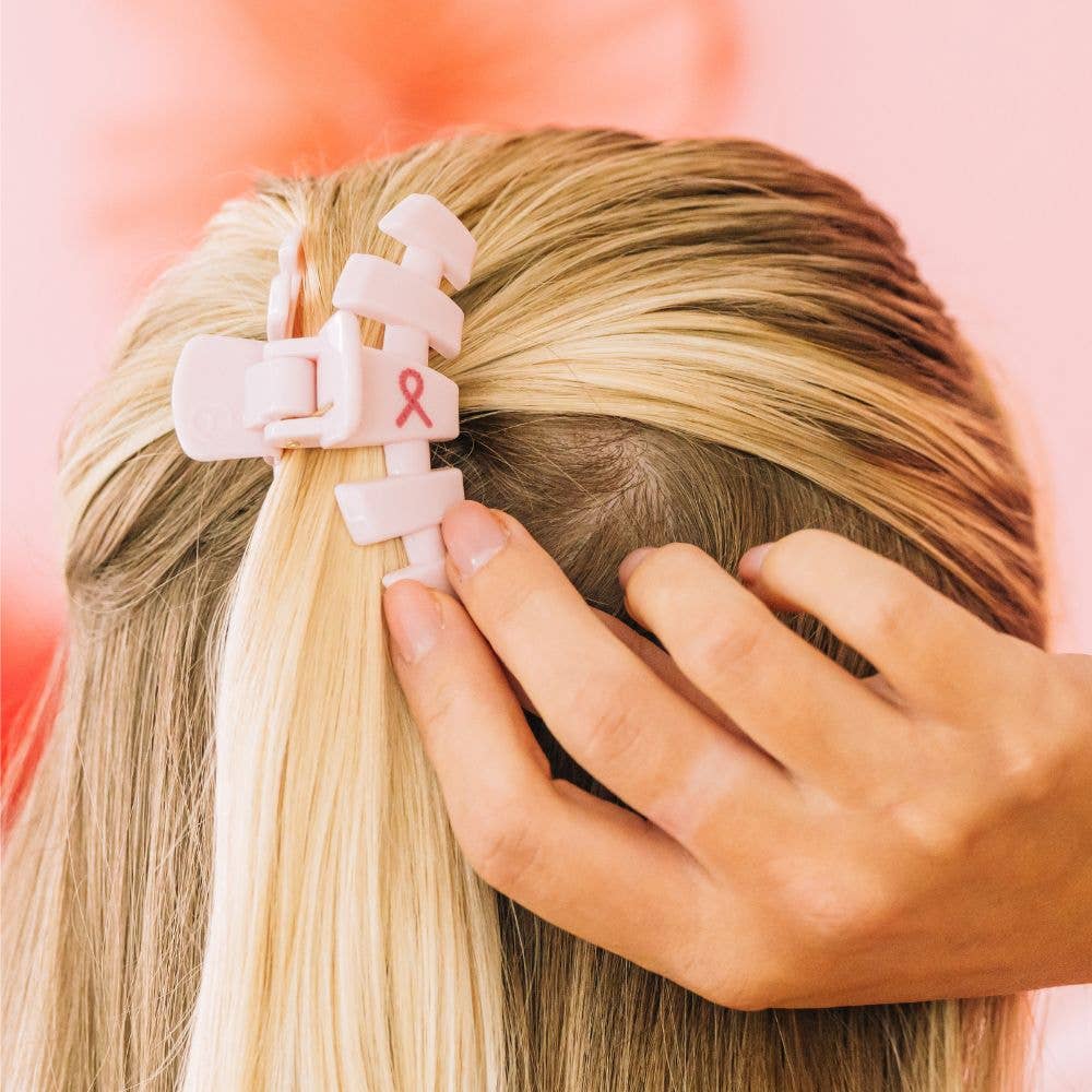 Classic Hair Clip | Small | Pink Ribbon Power