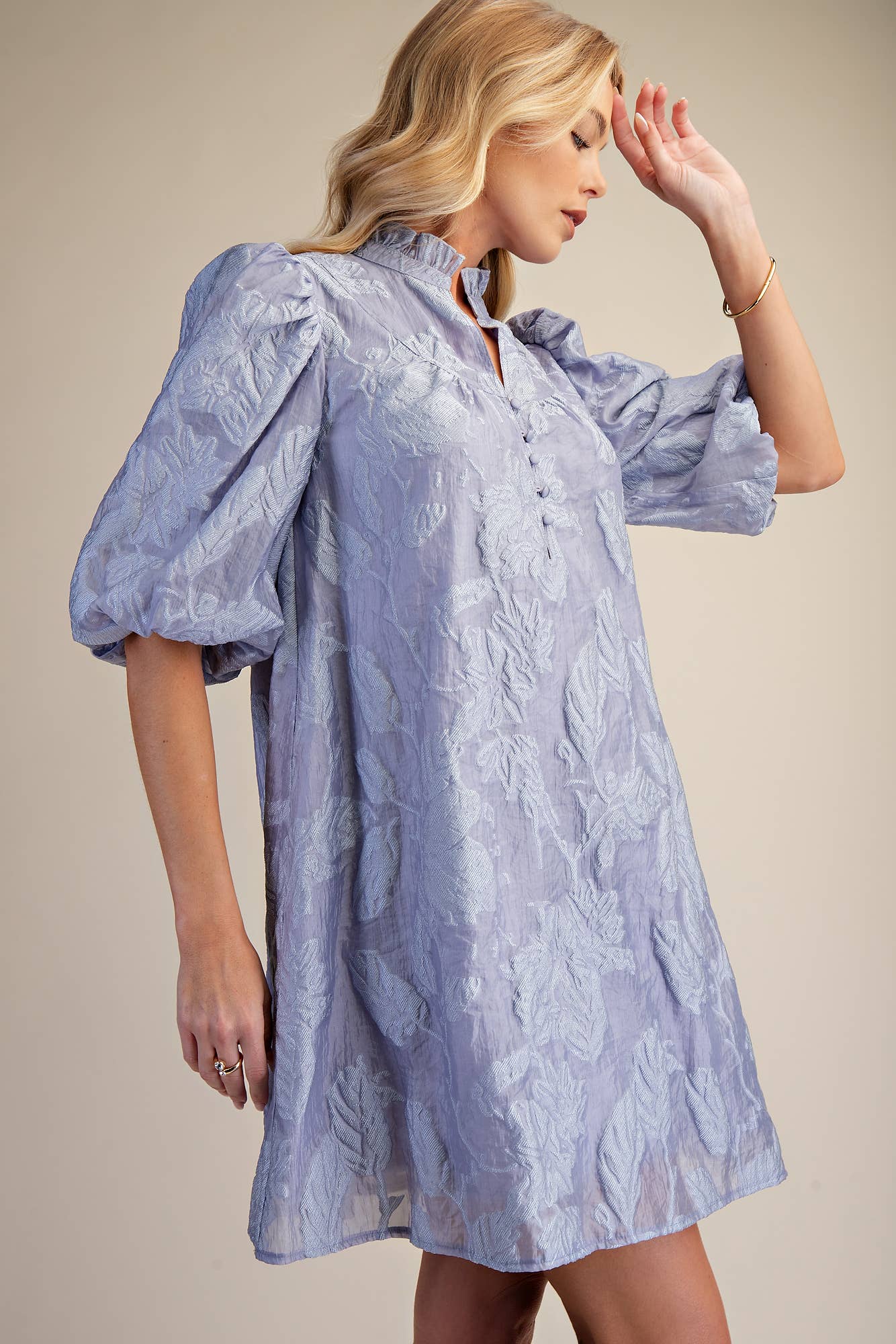 The Lila Ruffled Neck Dress