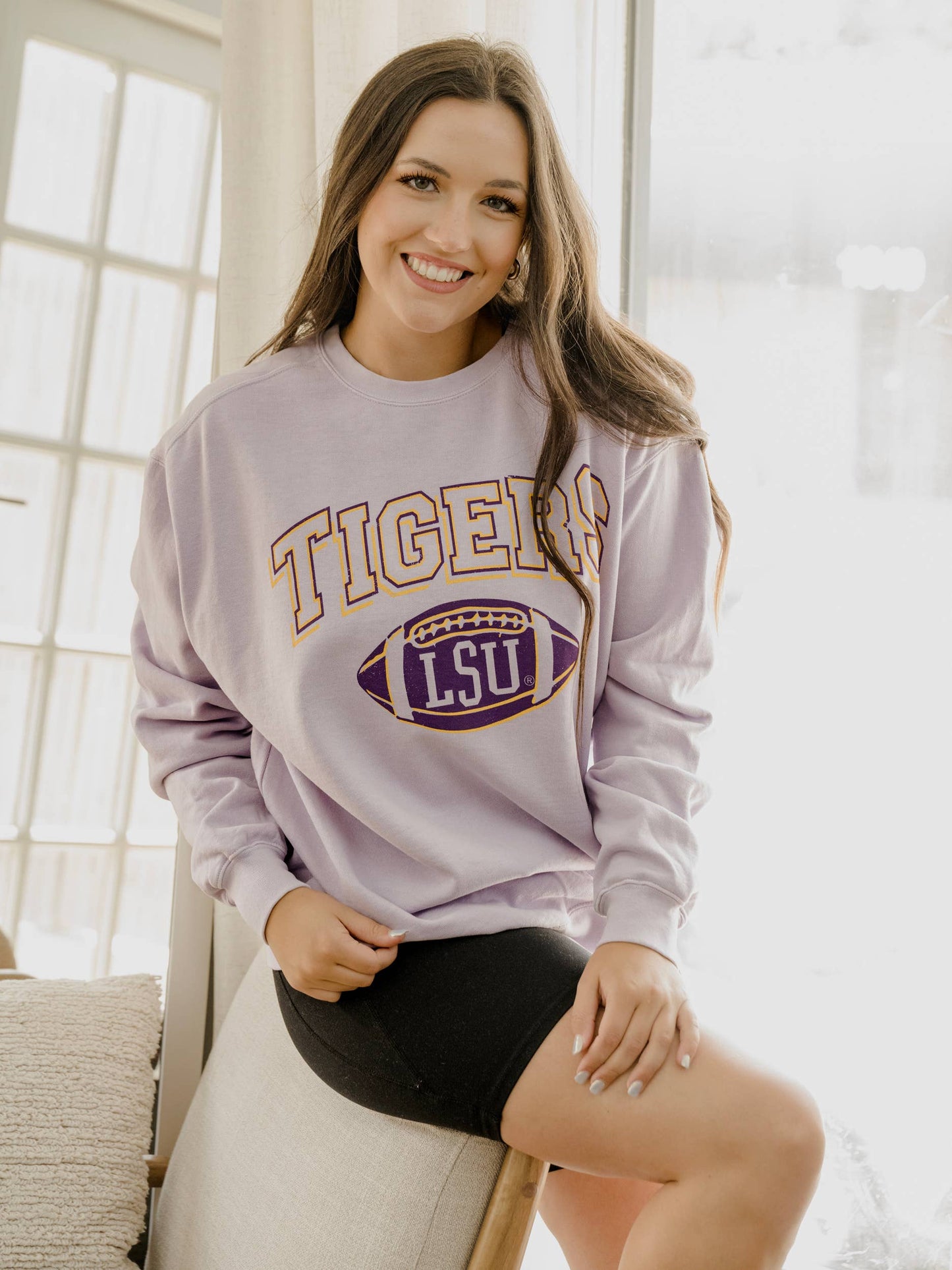 LSU Tigers Wonka Football Orchid CC Sweatshirt