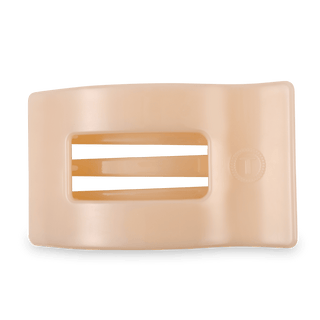 Teleties almond beige large flat rectangle hair clip